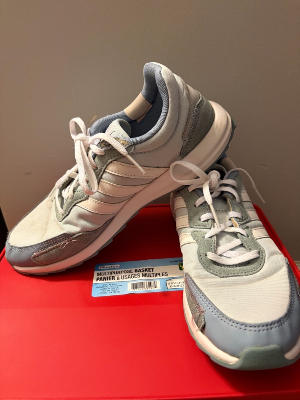 adidas Light Blue & White Casual Sneakers